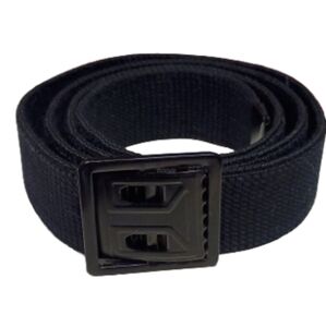Military Style Web Belt Black Canvas Tactical Adjustable Metal Buckle Unisex‎